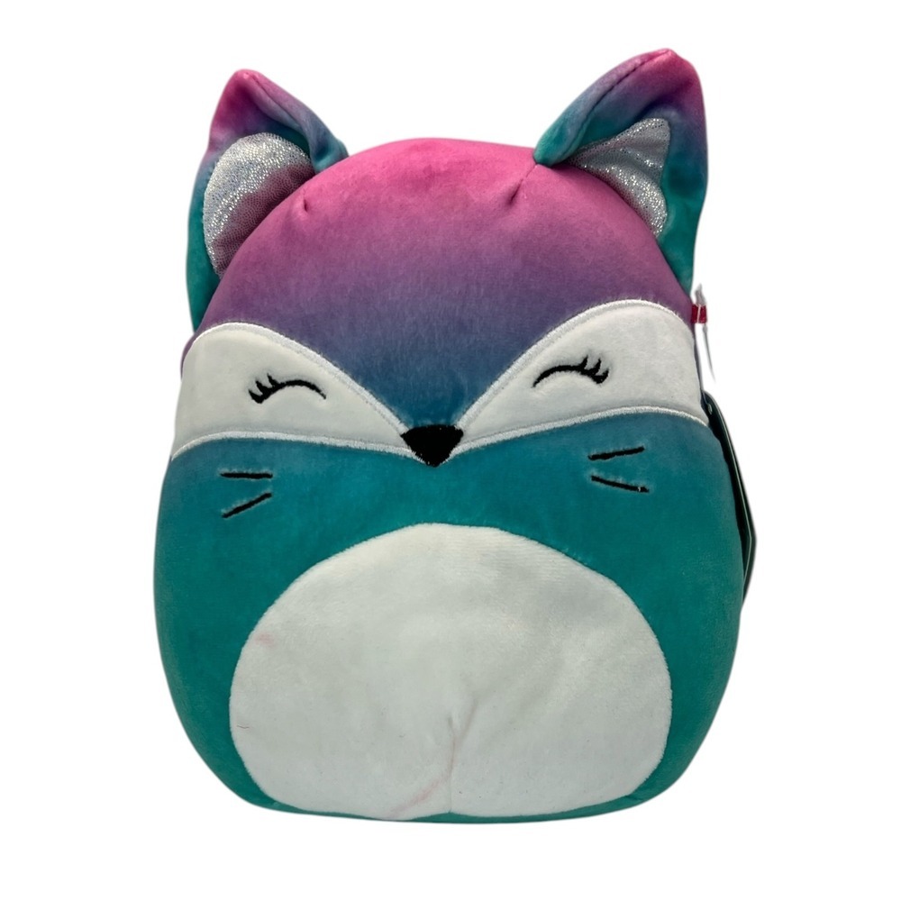 Squishmallow Vickie the Fox 8 Inch Pink Purple Teal Ombre Plush Toy - 2021